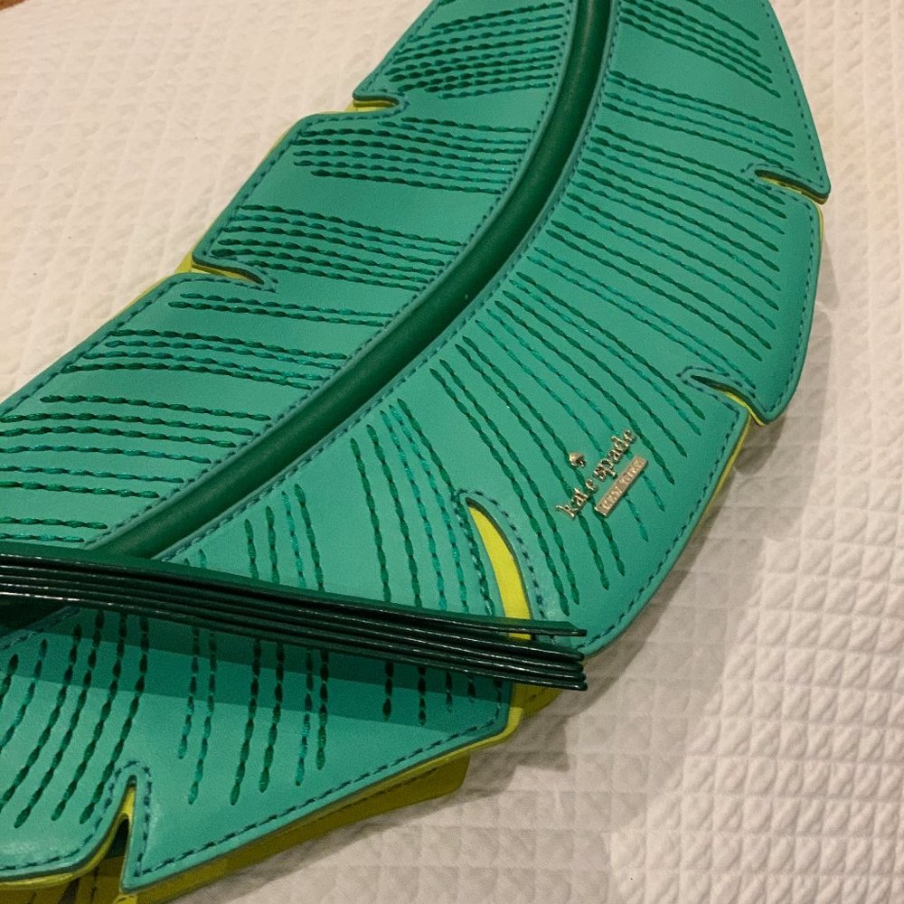 Kate Spade Banana Leaf Leather Clutch